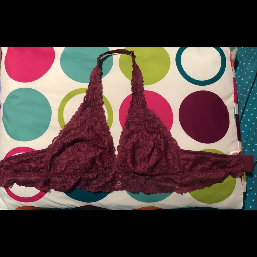 PINK burgundy bralette